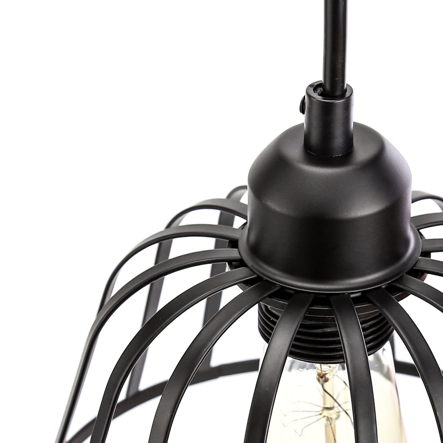 Retro Industrial Black Metal Trio Pendant Lamp