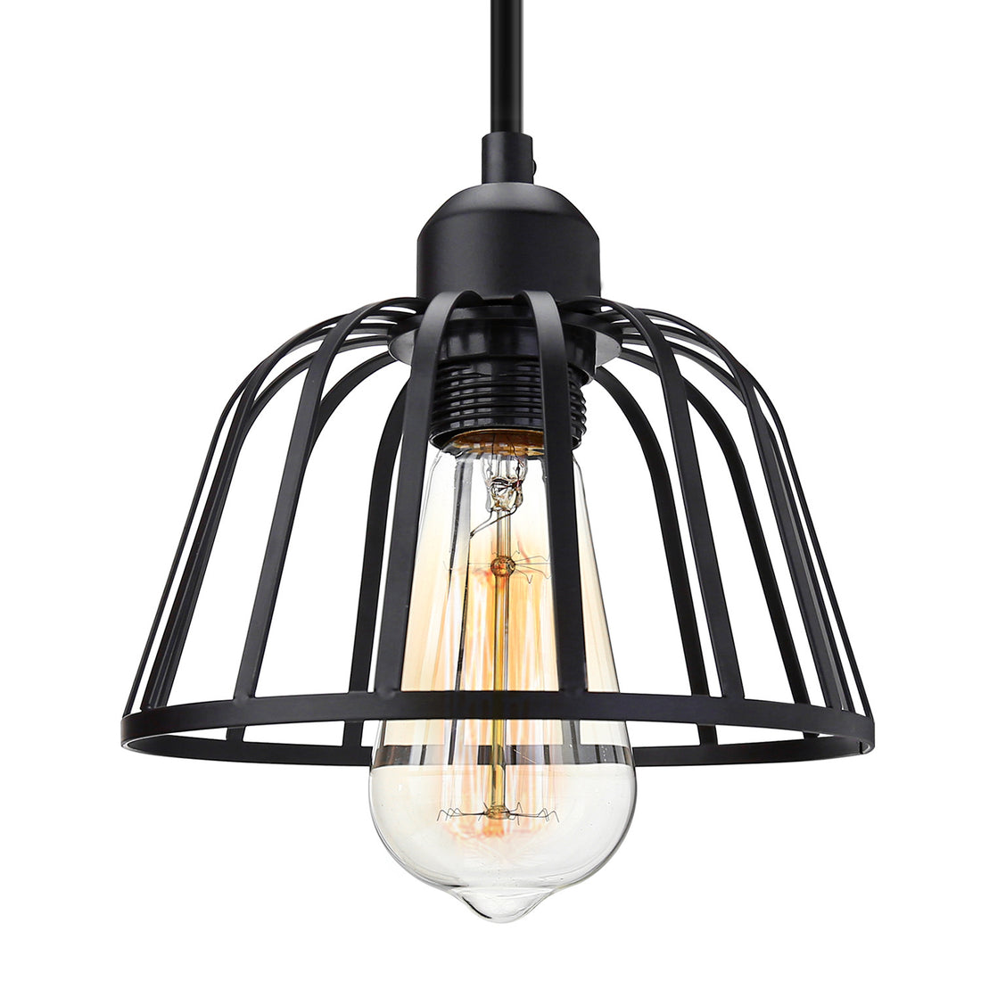 Retro Industrial Black Metal Trio Pendant Lamp