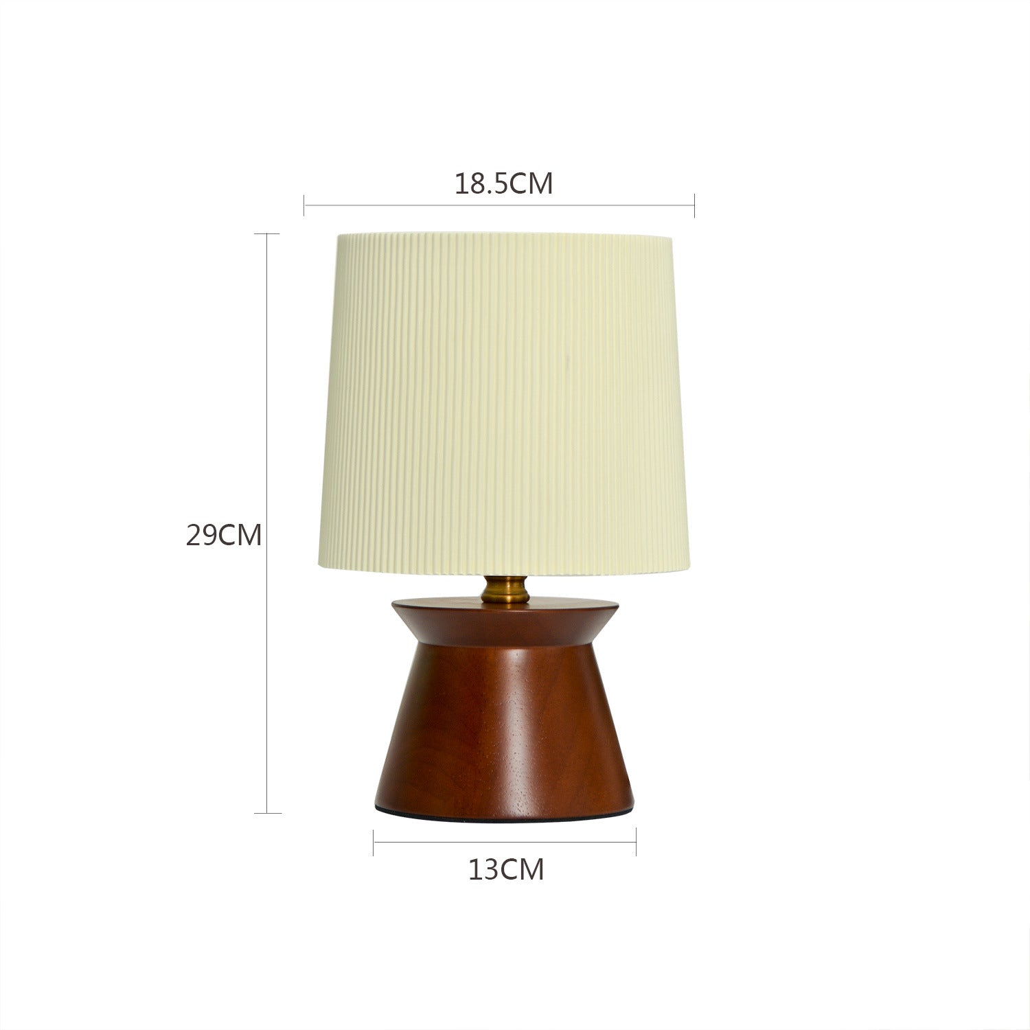 Retro Solid Wood Striped Table Lamp