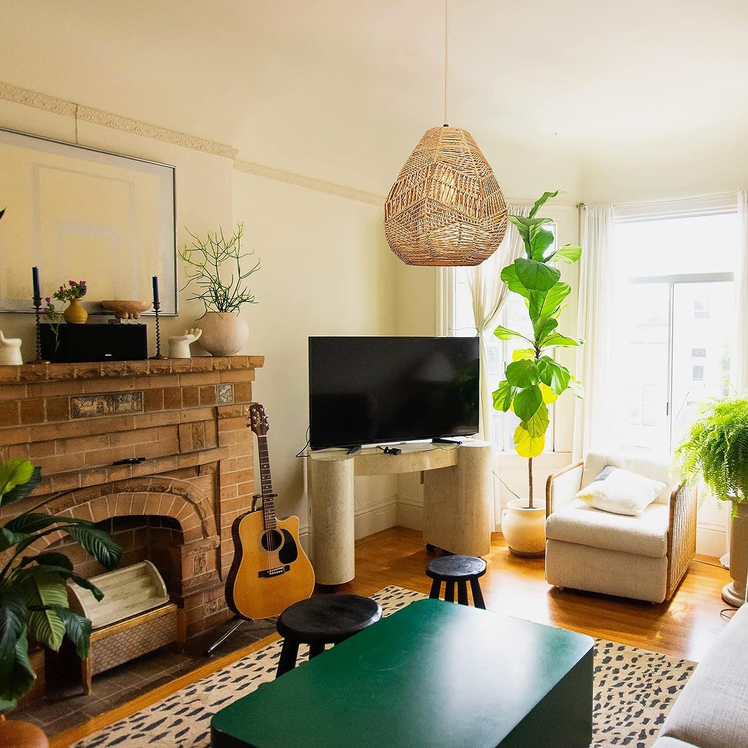 Boho Style Rustic Pendant Light