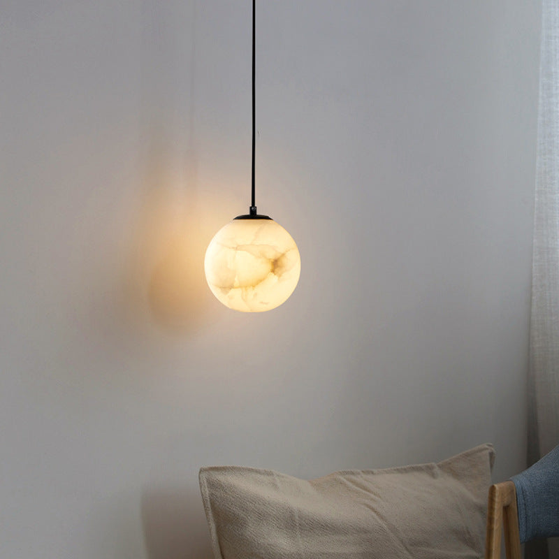 Alabaster Globe Pendant Light