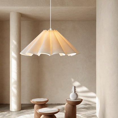 Aeria Beige Linen Fabric Pendant Light