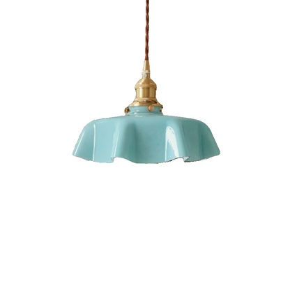 Blush Opaline Glass Retro Glass Pendant Light