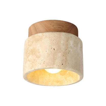 The Yellow Stone Travertine Ceiling Lamp