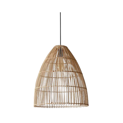 Lampe en rotin naturel rustique