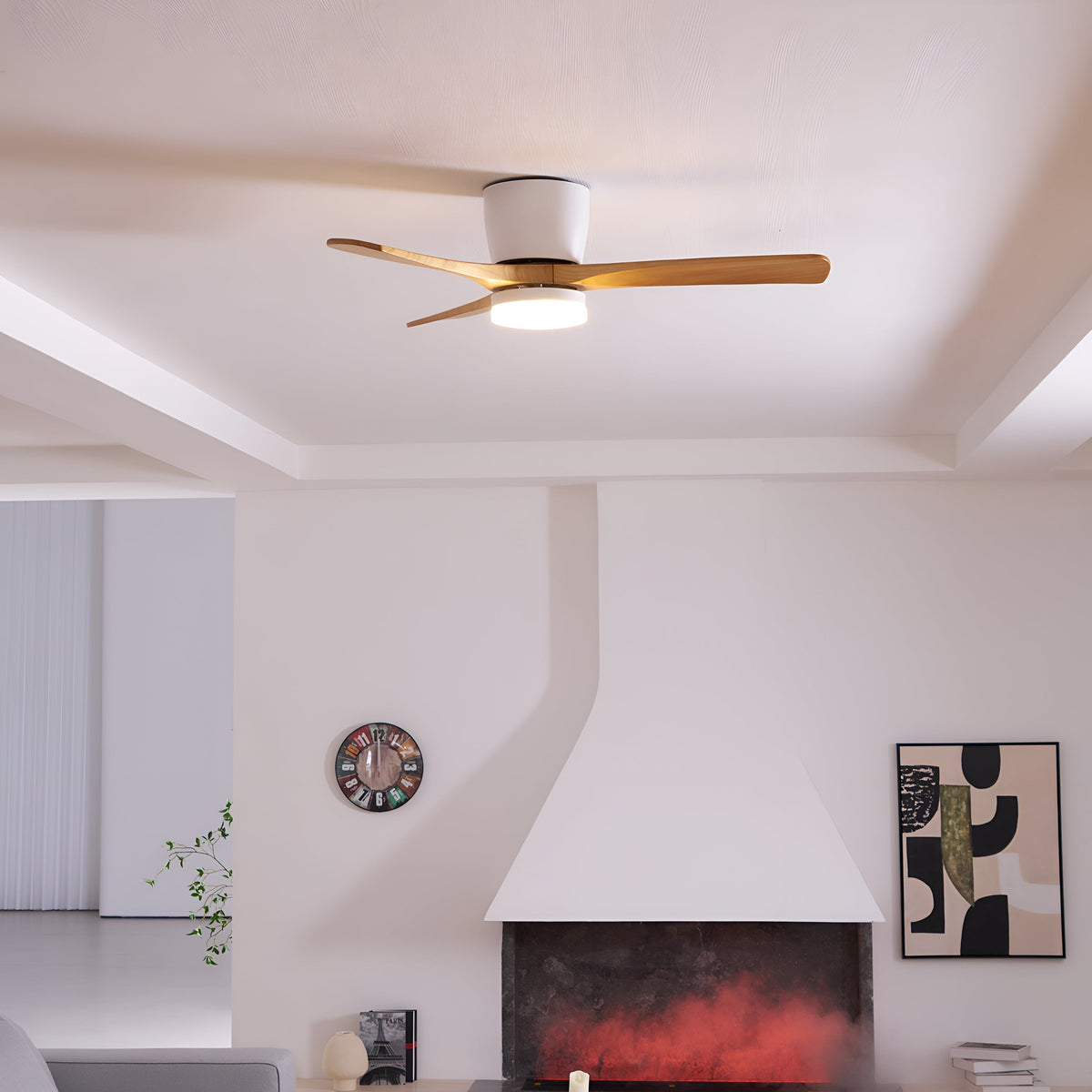 Aurelia Nielsen Nordic Wooden Ceiling Fan Light
