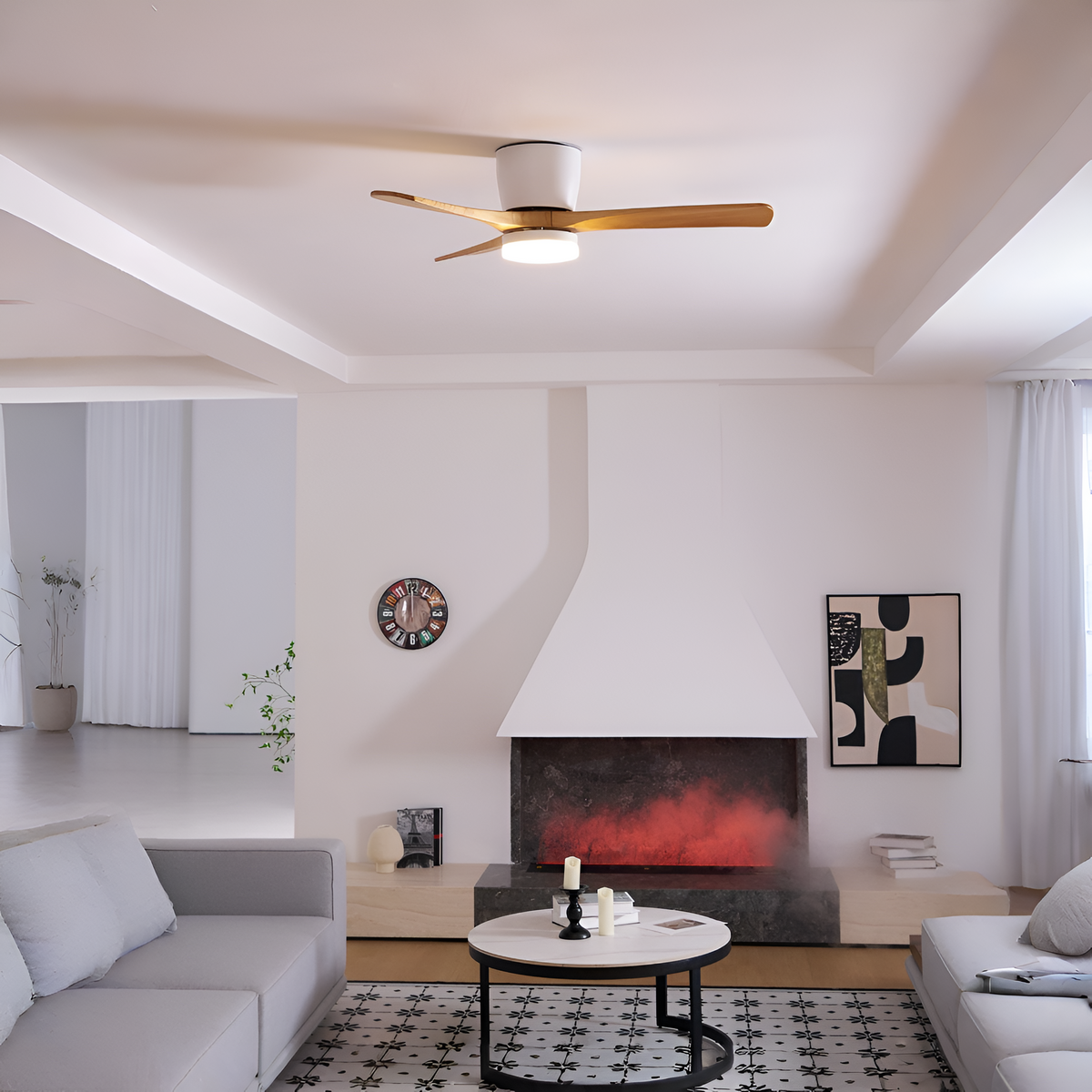 Aurelia Nielsen Nordic Wooden Ceiling Fan Light