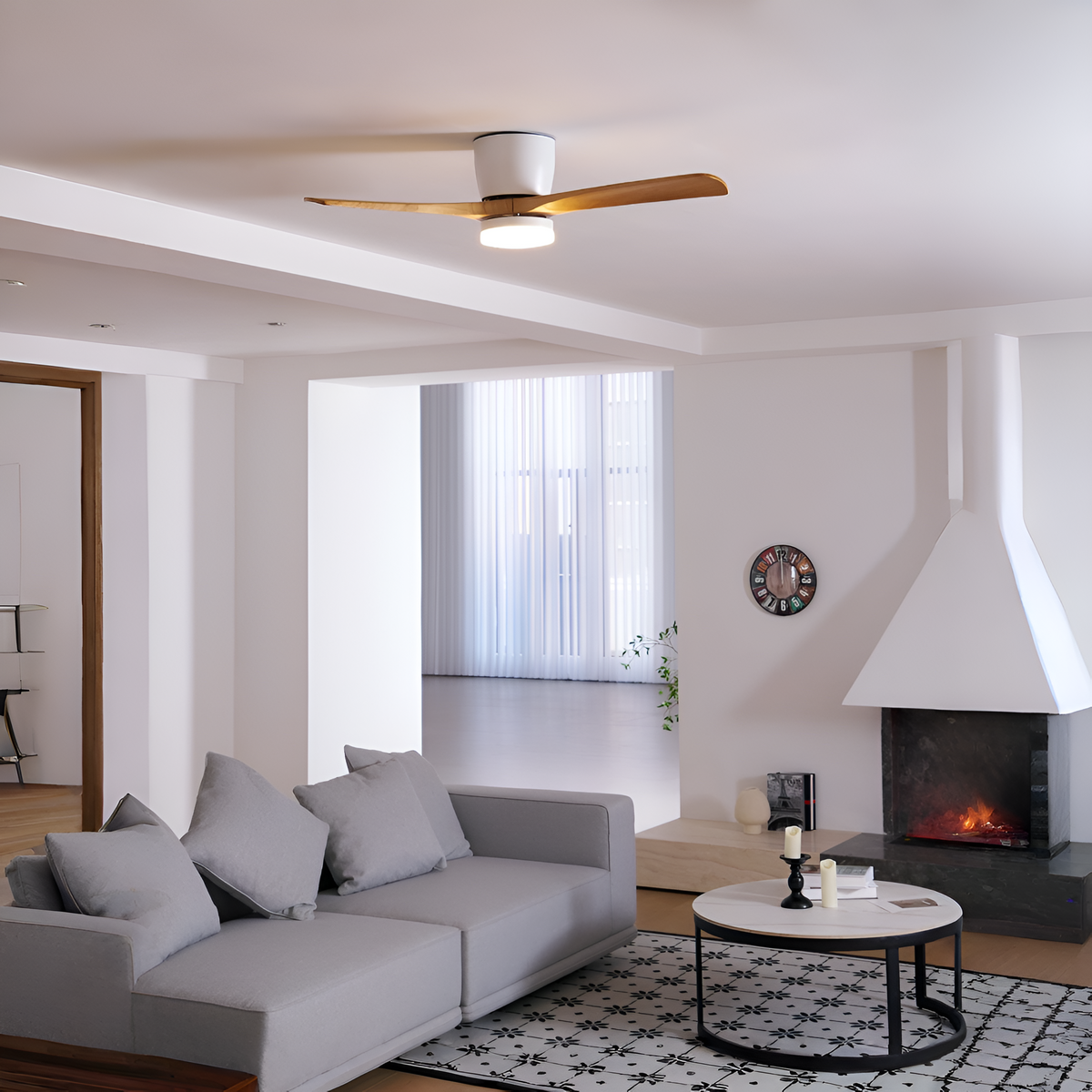 Aurelia Nielsen Nordic Wooden Ceiling Fan Light
