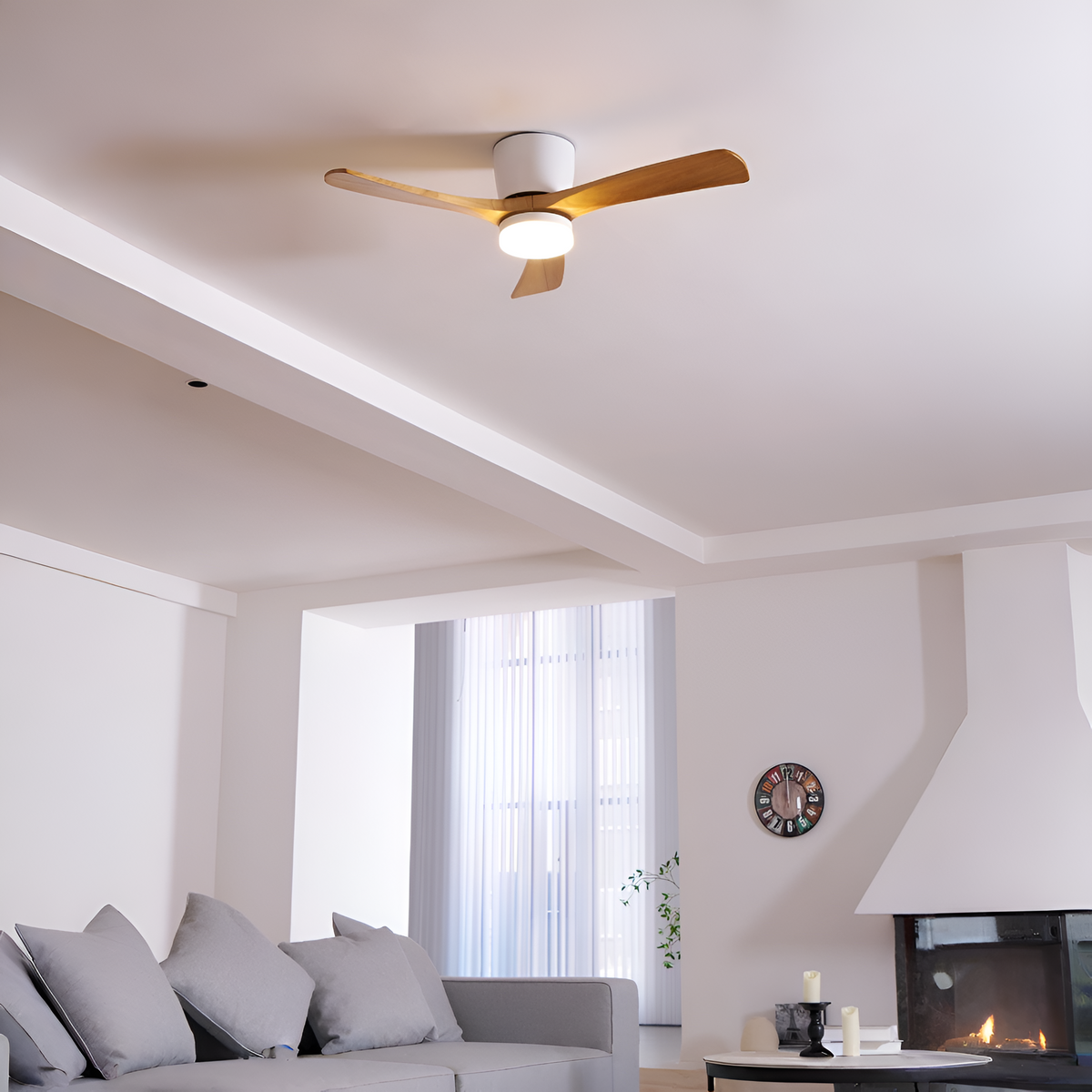 Aurelia Nielsen Nordic Wooden Ceiling Fan Light