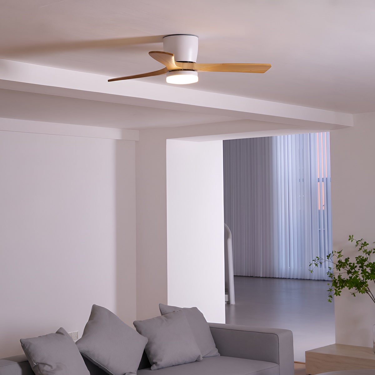 Aurelia Nielsen Nordic Wooden Ceiling Fan Light