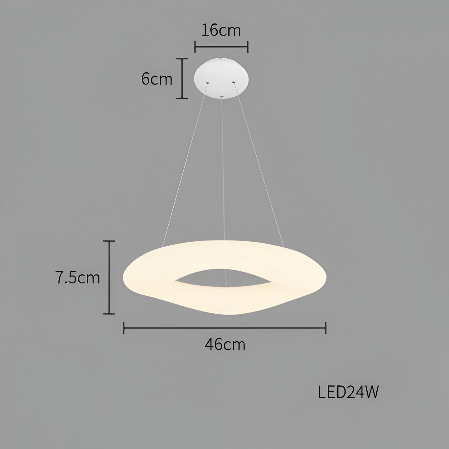 Lampe à pendentif stylée en forme ovale nordique