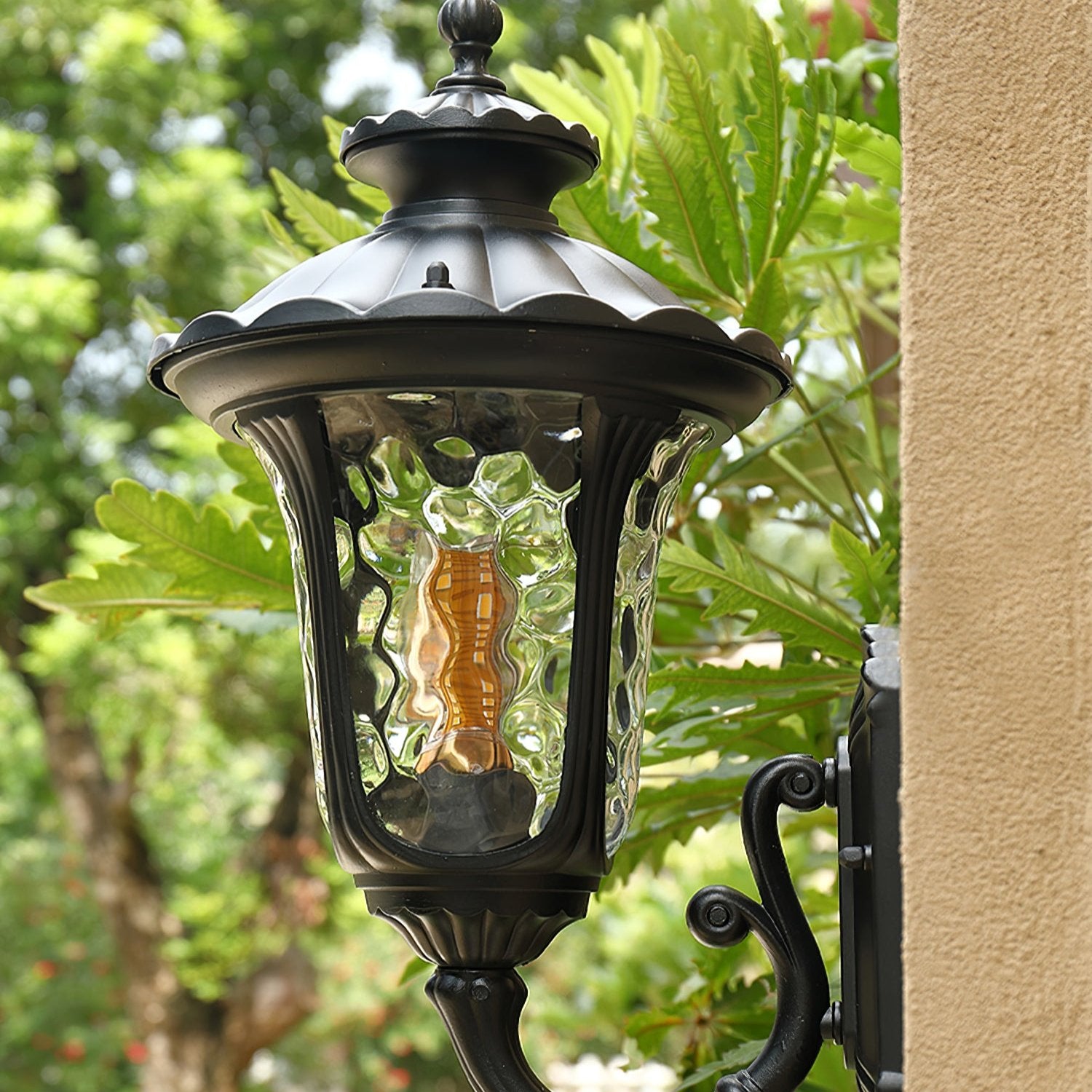 Retro Frosted Glass Waterproof Outdoor Wall Lamp