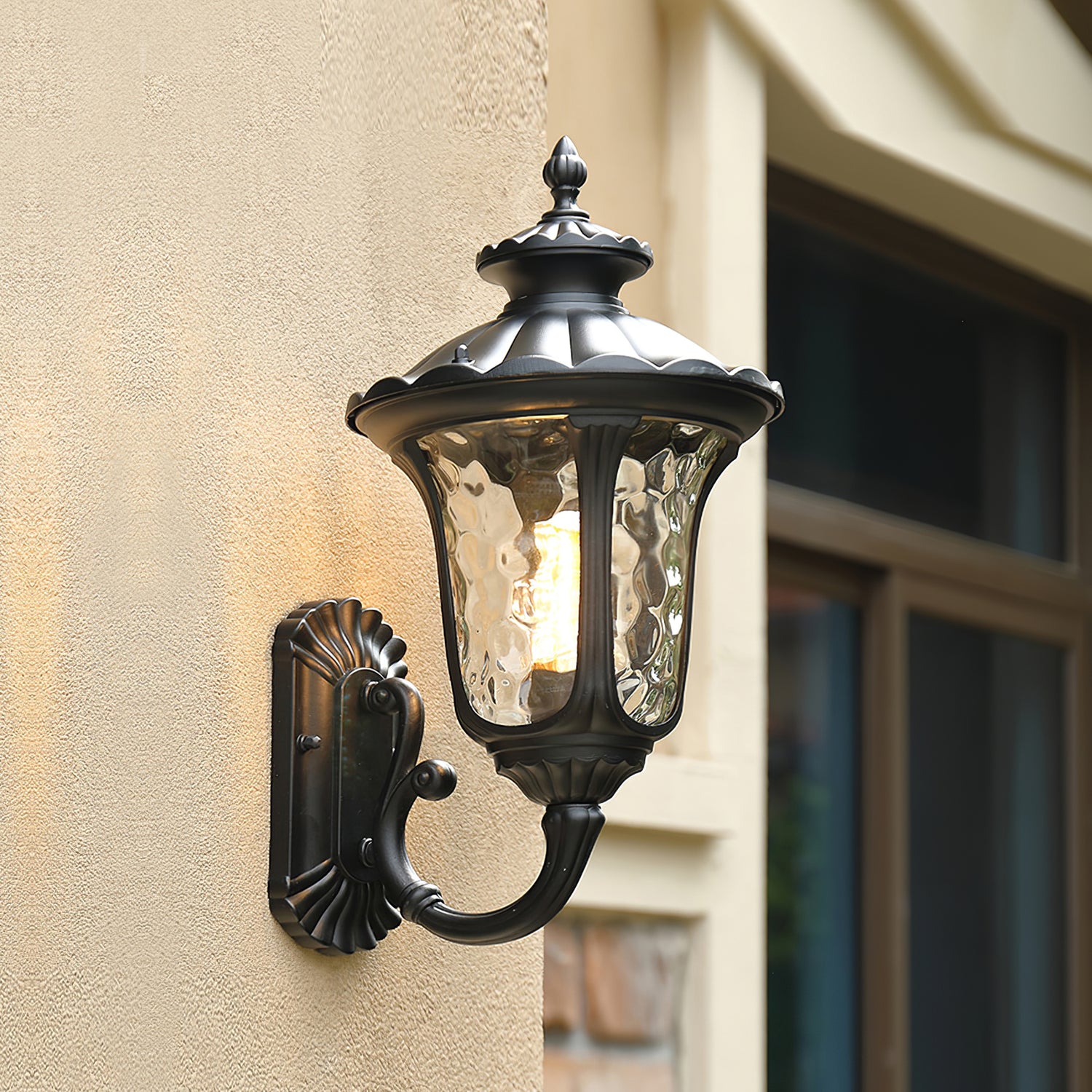 Retro Frosted Glass Waterproof Outdoor Wall Lamp