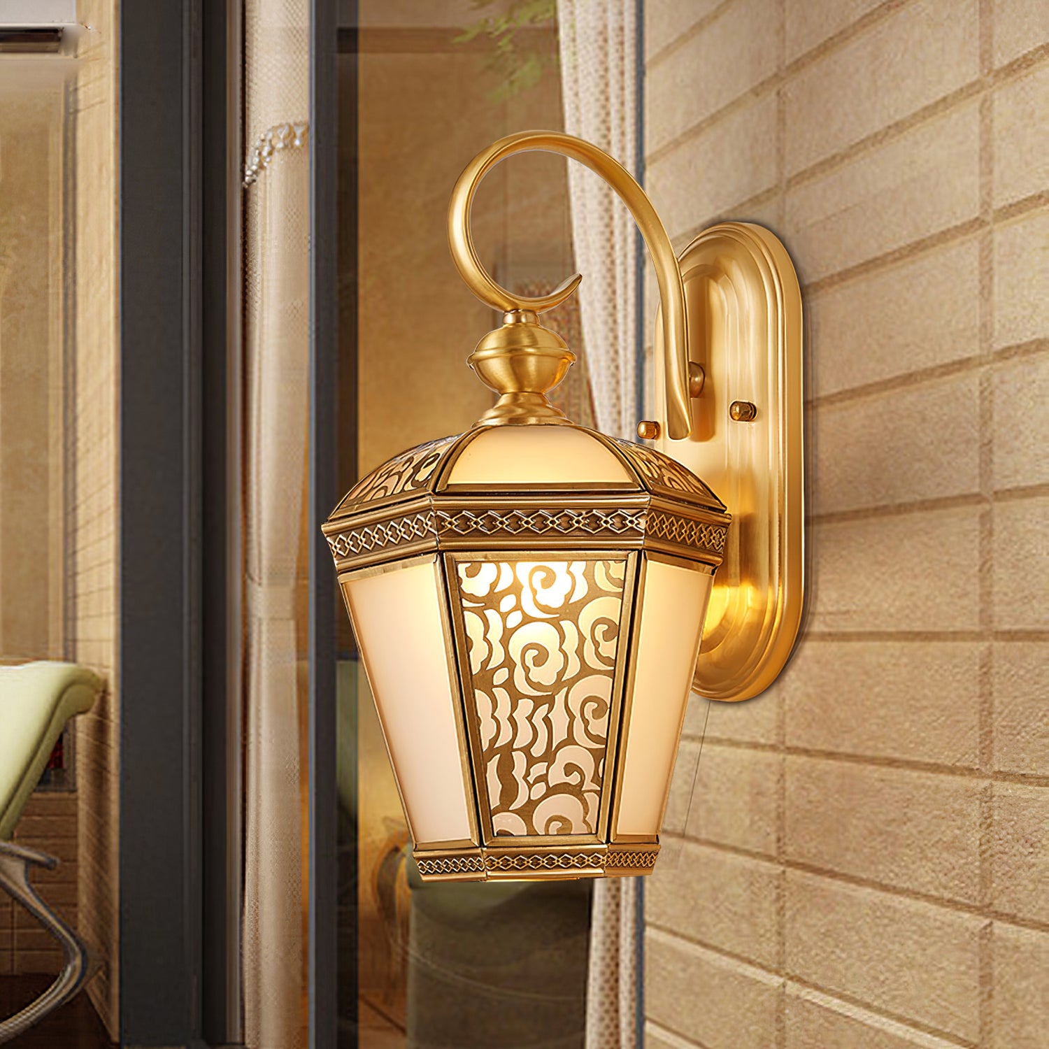 Retro Paleis Patroon Buiten Wandlamp