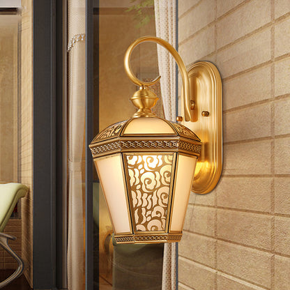 Retro Palace Pattern Outdoor Wall Lamp