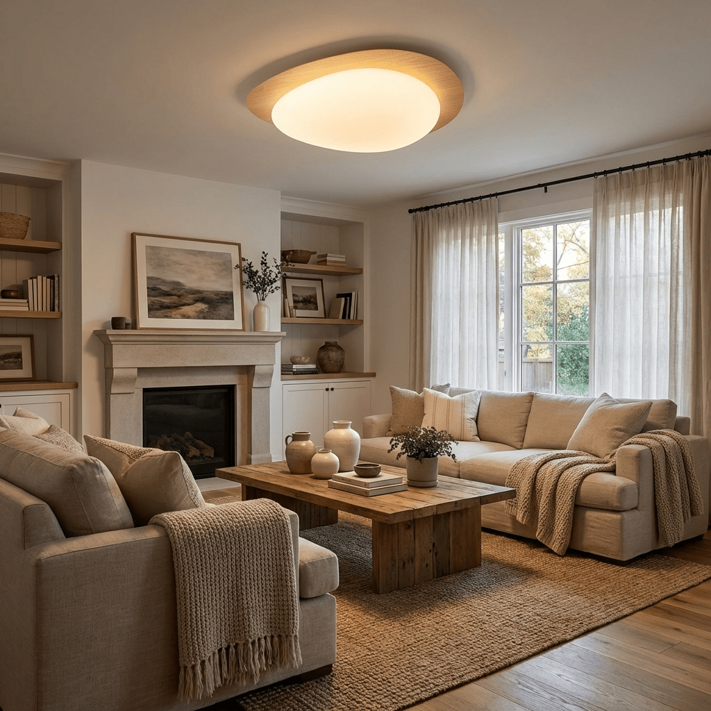 Solara Pebble Modern Metal Ceiling Light