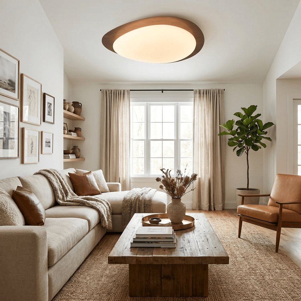 Solara Pebble Modern Metal Ceiling Light