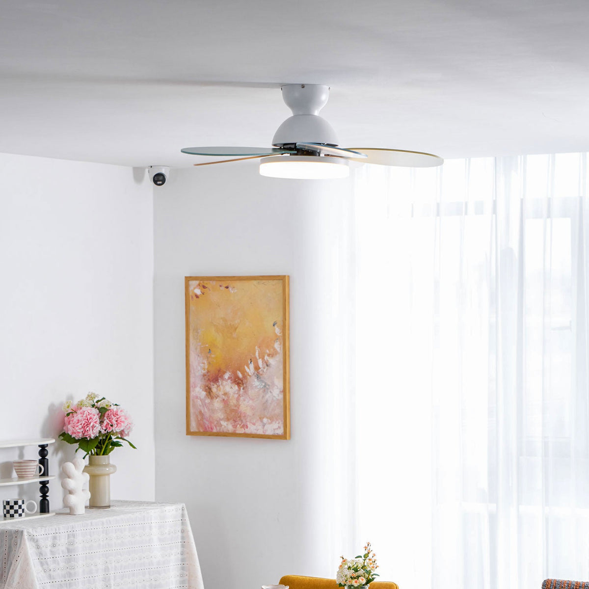 Petalo Nordic Petal-Shaped Acrylic Ceiling Fan Light