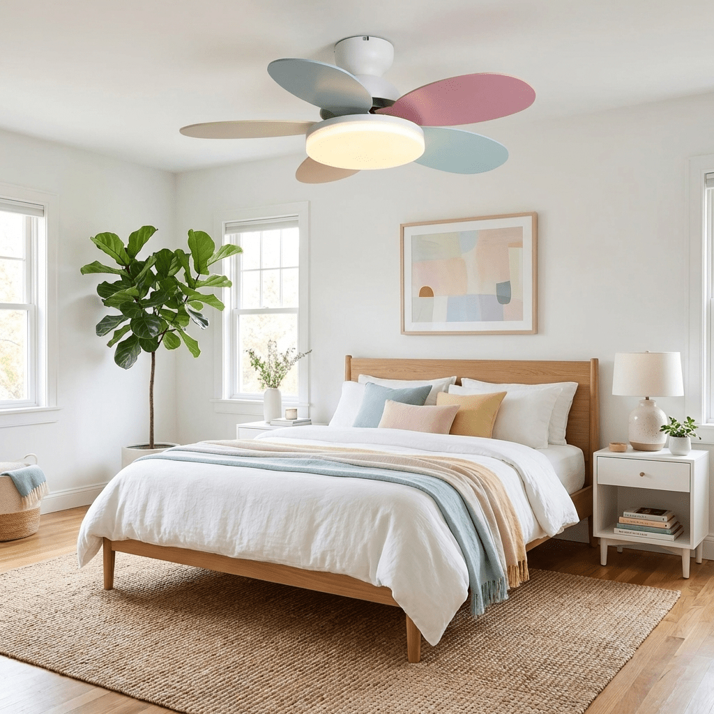 Petalo Nordic Petal-Shaped Acrylic Ceiling Fan Light