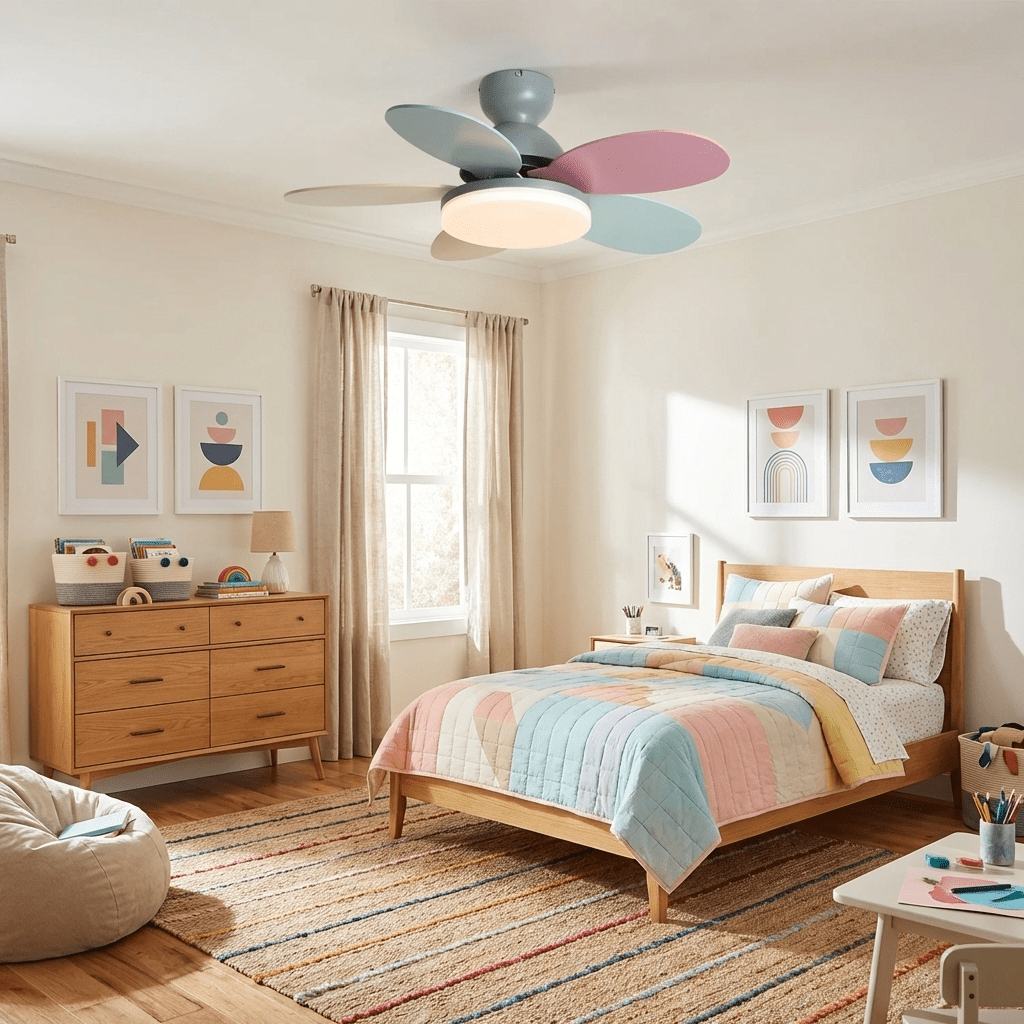 Petalo Nordic Petal-Shaped Acrylic Ceiling Fan Light