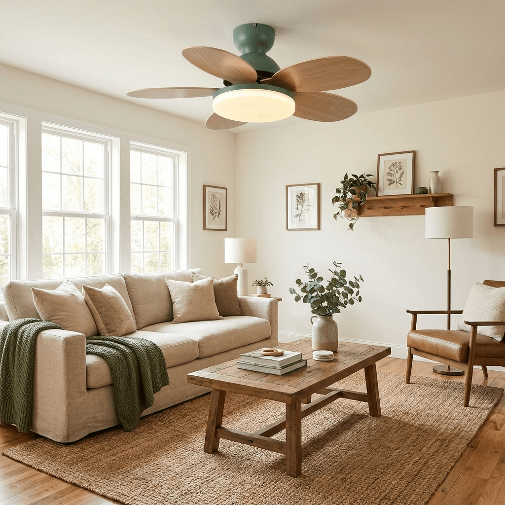 Petalo Nordic Petal-Shaped Acrylic Ceiling Fan Light
