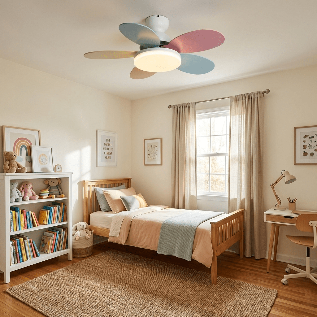 Petalo Nordic Petal-Shaped Acrylic Ceiling Fan Light