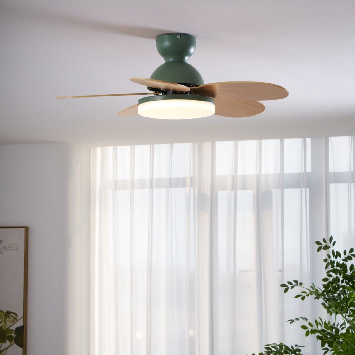 Petalo Nordic Petal-Shaped Acrylic Ceiling Fan Light