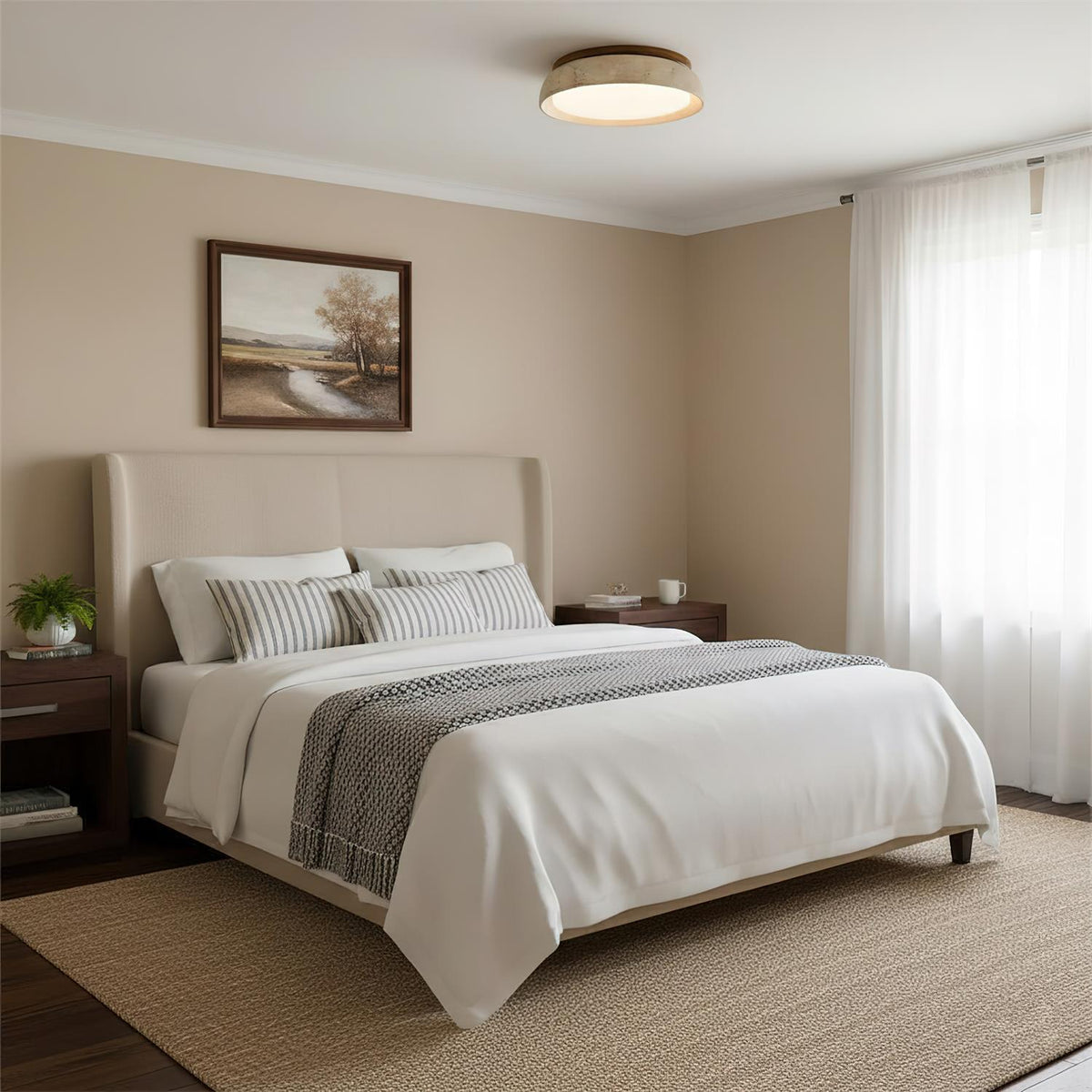 Aveline Modern Natural Travertine Ceiling Light