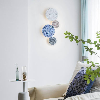 Disc Shaped Terrazzo Wall Lamp