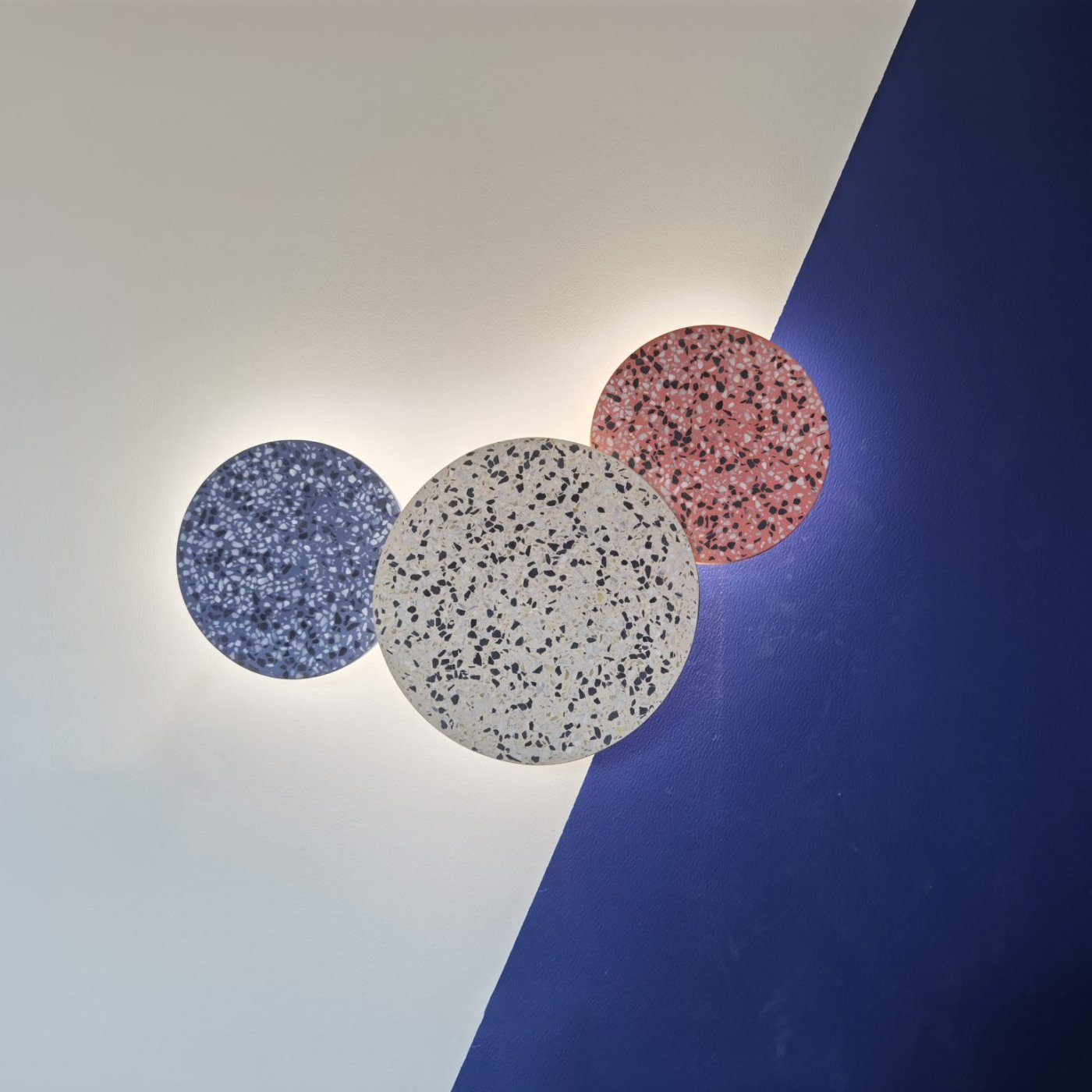 Disc Shaped Terrazzo Wall Lamp