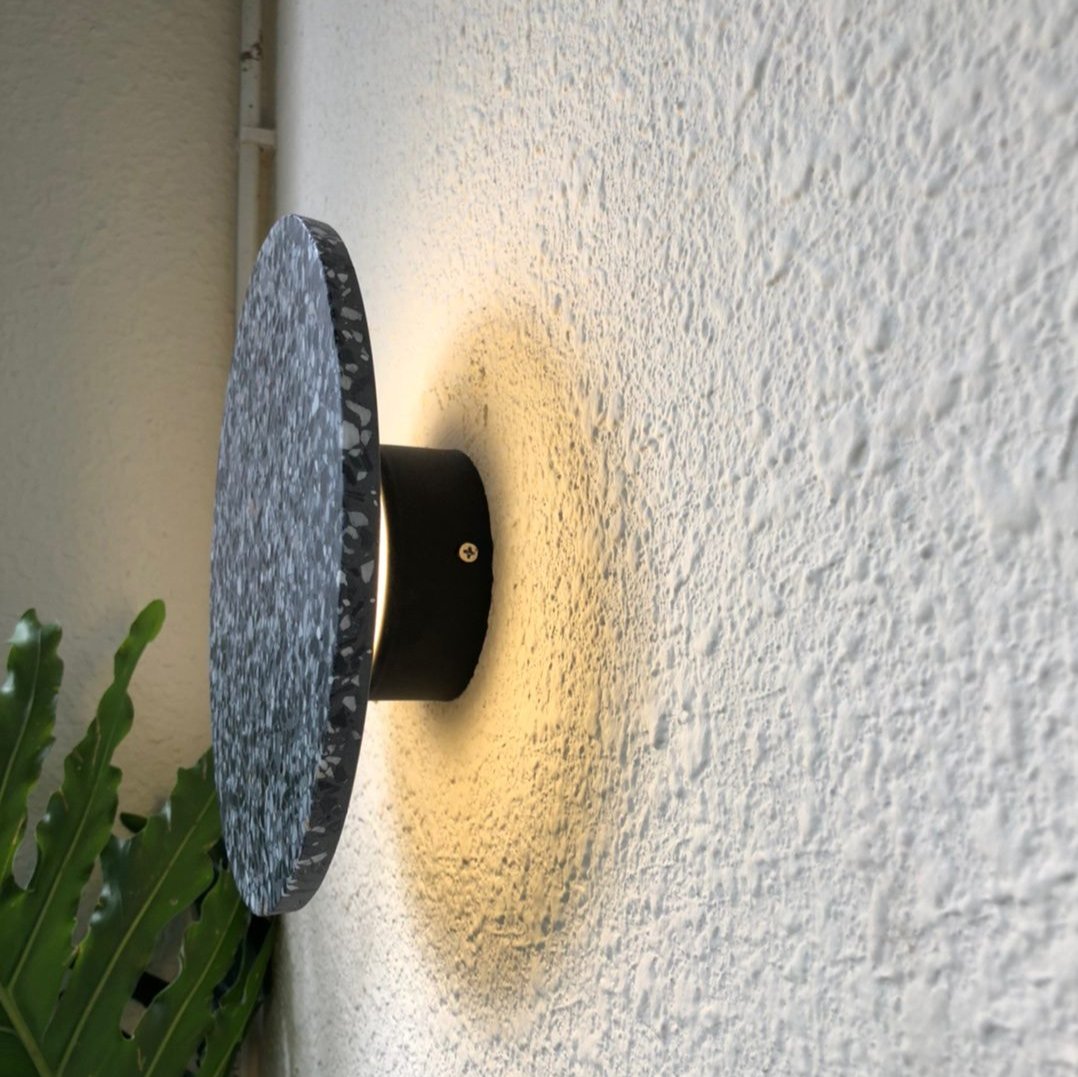 Disc Shaped Terrazzo Wall Lamp