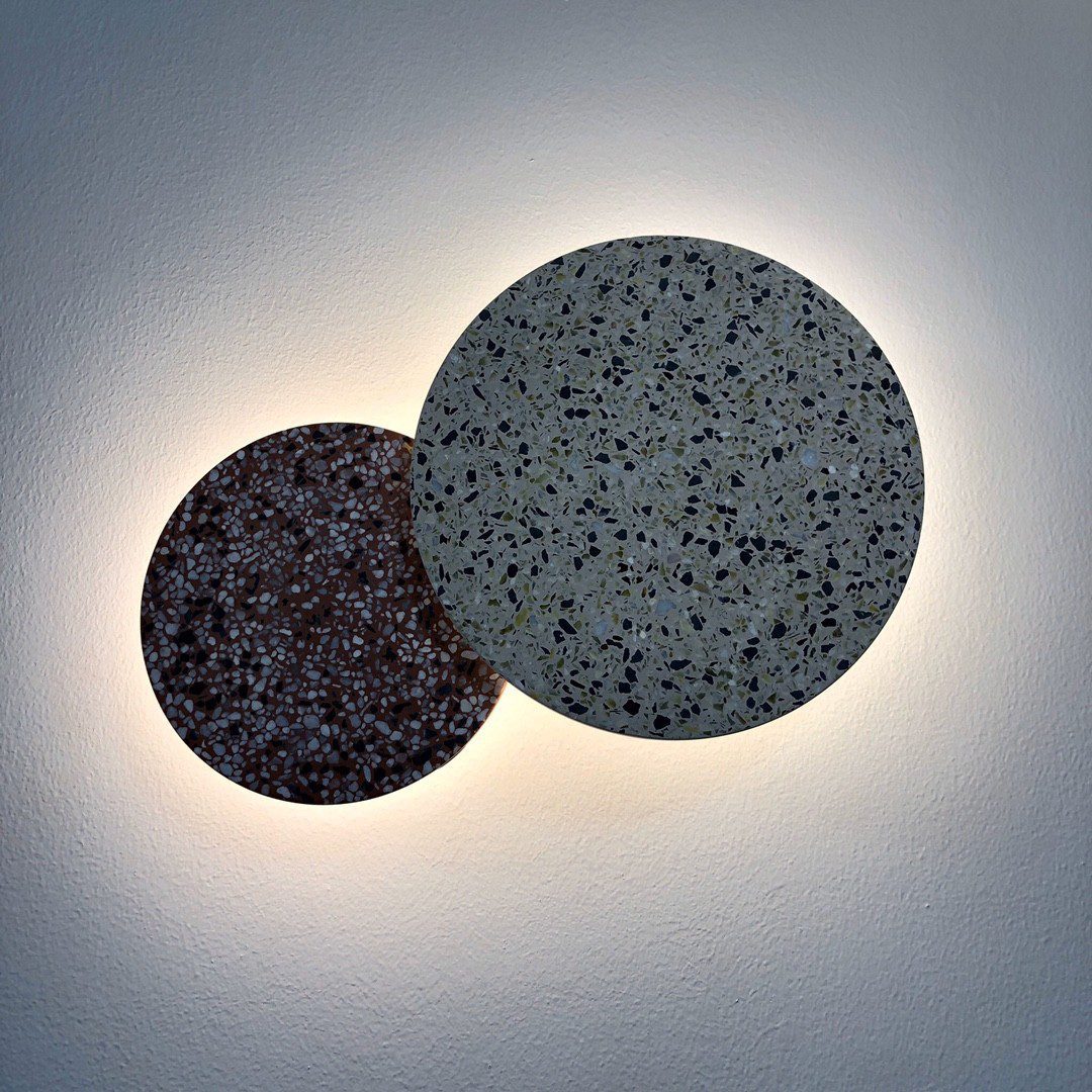 Disc Shaped Terrazzo Wall Lamp