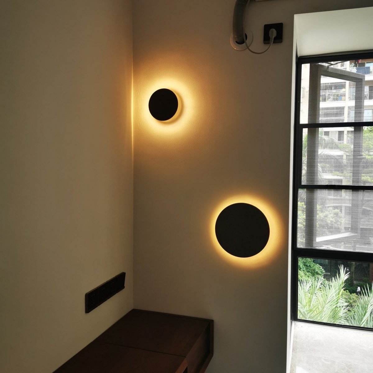 Disc Shaped Terrazzo Wall Lamp