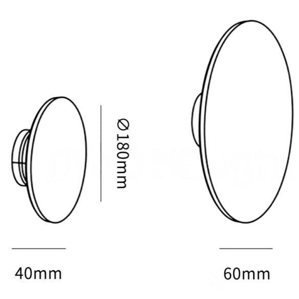 Lámpara de pared de terrazo en forma de disco