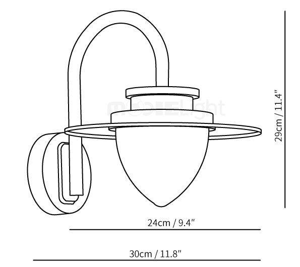 Pijnboom Kegel Buitenwandlamp