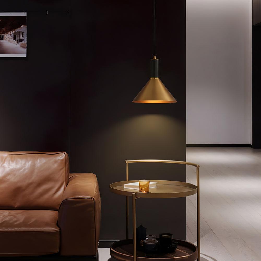 Juno Cone Modern Brass Pendant Light