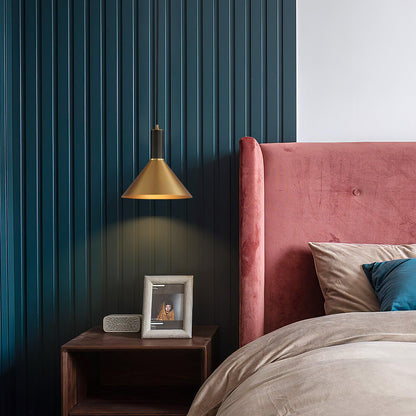 Juno Cone Modern Brass Pendant Light