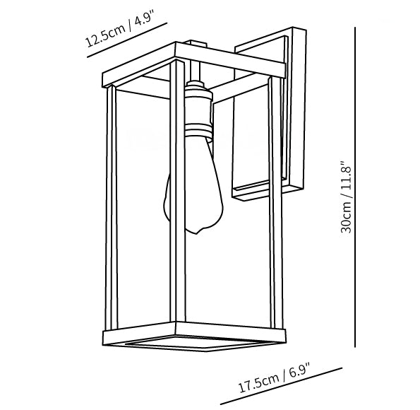 Retro Radenko Glas Außenwandleuchte