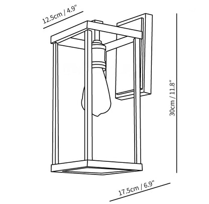 Retro Radenko Glas Außenwandleuchte