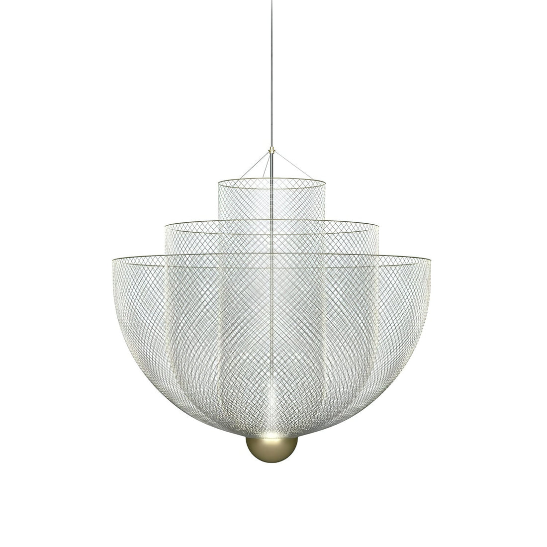 Radiant Wirelight Sculptural Japandi Metal Pendant Light