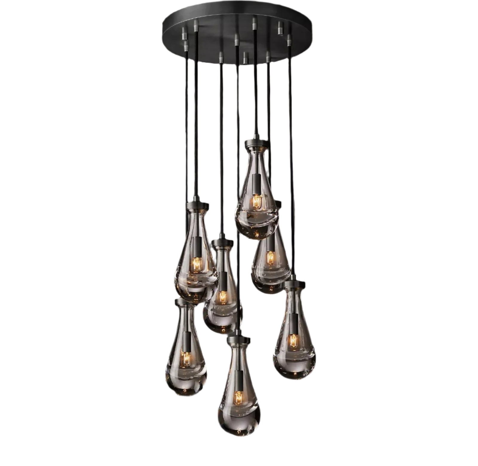 Celara Raindrop Linear Glass Chandelier
