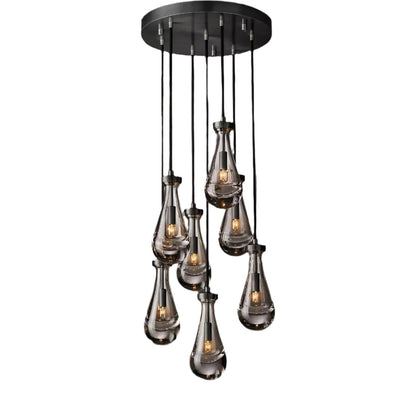 Celara Raindrop Linear Glass Chandelier