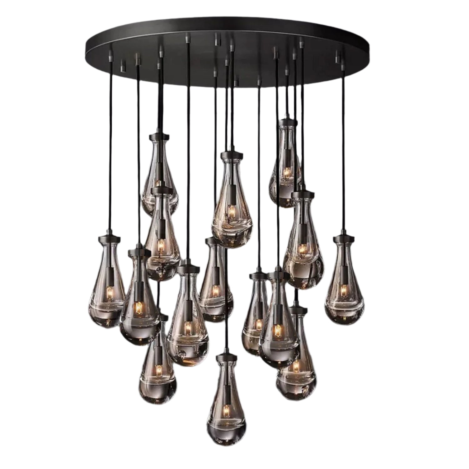 Celara Raindrop Linear Glass Chandelier
