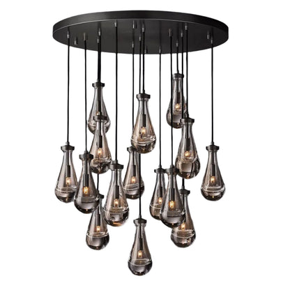 Celara Raindrop Linear Glass Chandelier