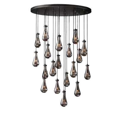 Celara Raindrop Linear Glass Chandelier