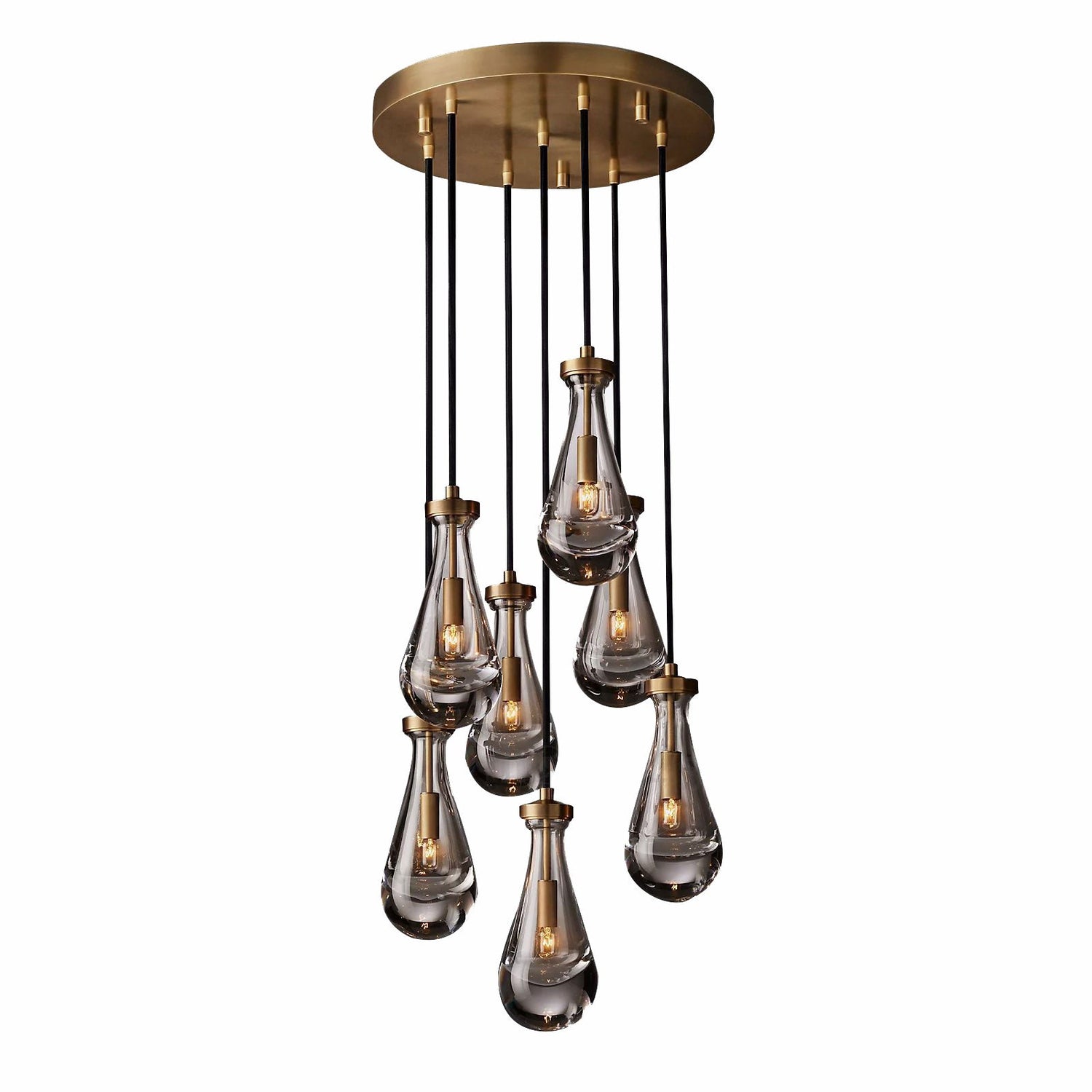 Celara Raindrop Linear Glass Chandelier