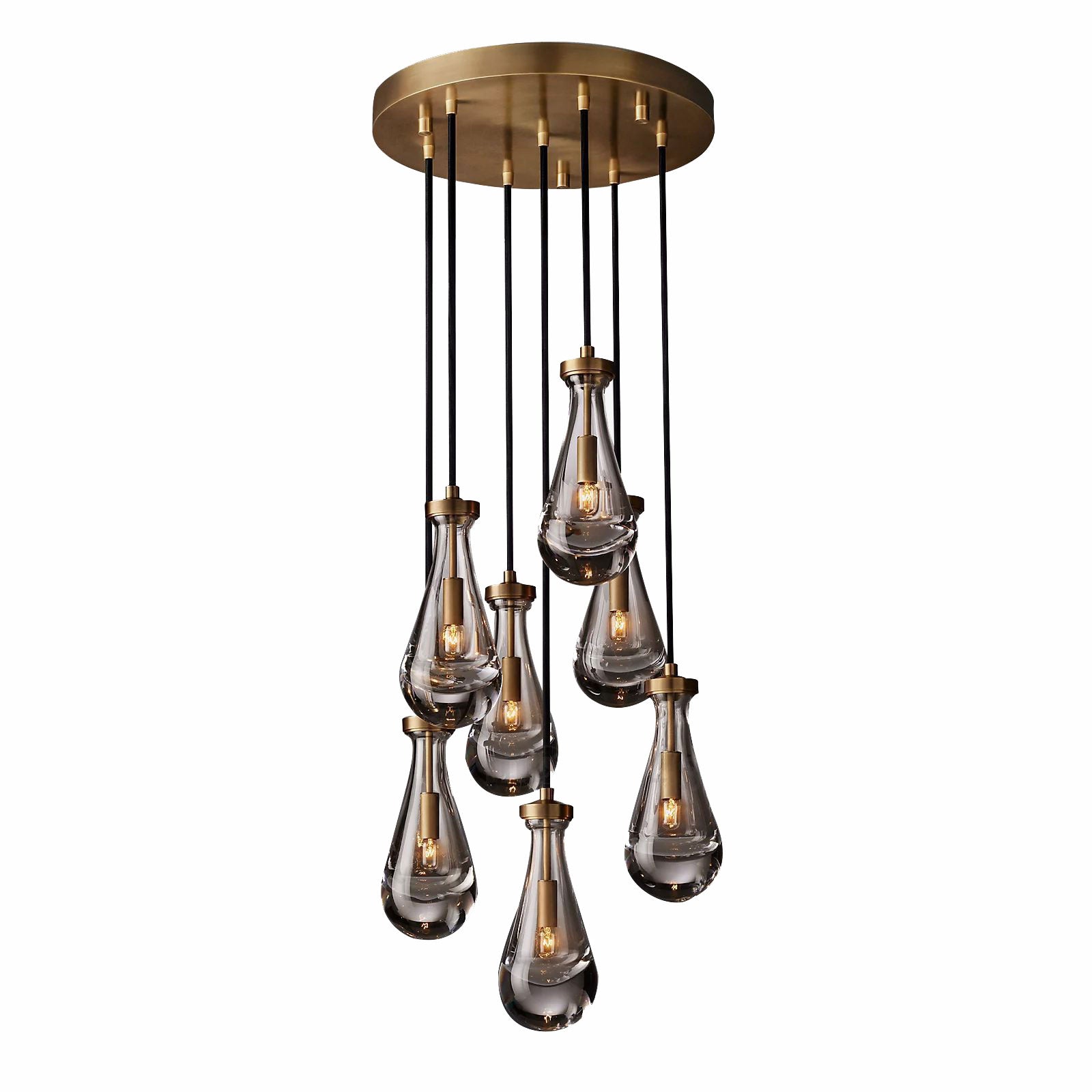 Celara Raindrop Linear Glass Chandelier