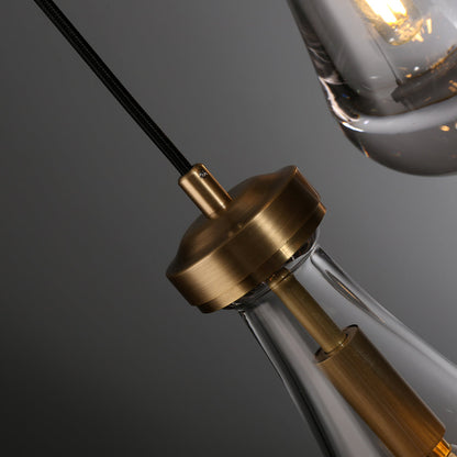 Celara Raindrop Linear Glass Chandelier