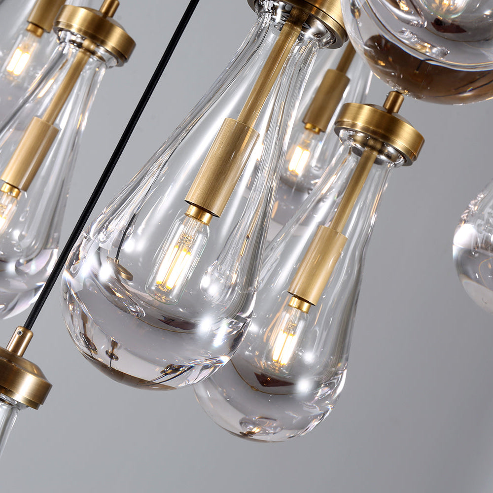Celara Raindrop Linear Glass Chandelier