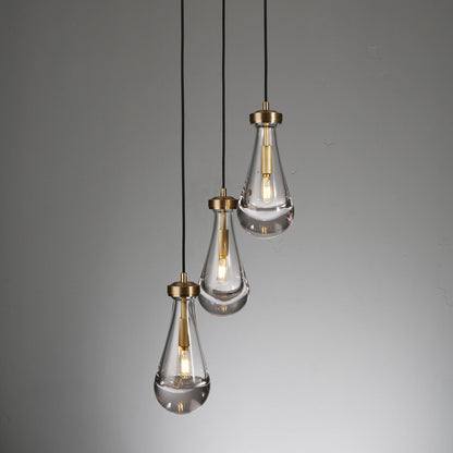 Celara Raindrop Linear Glass Chandelier